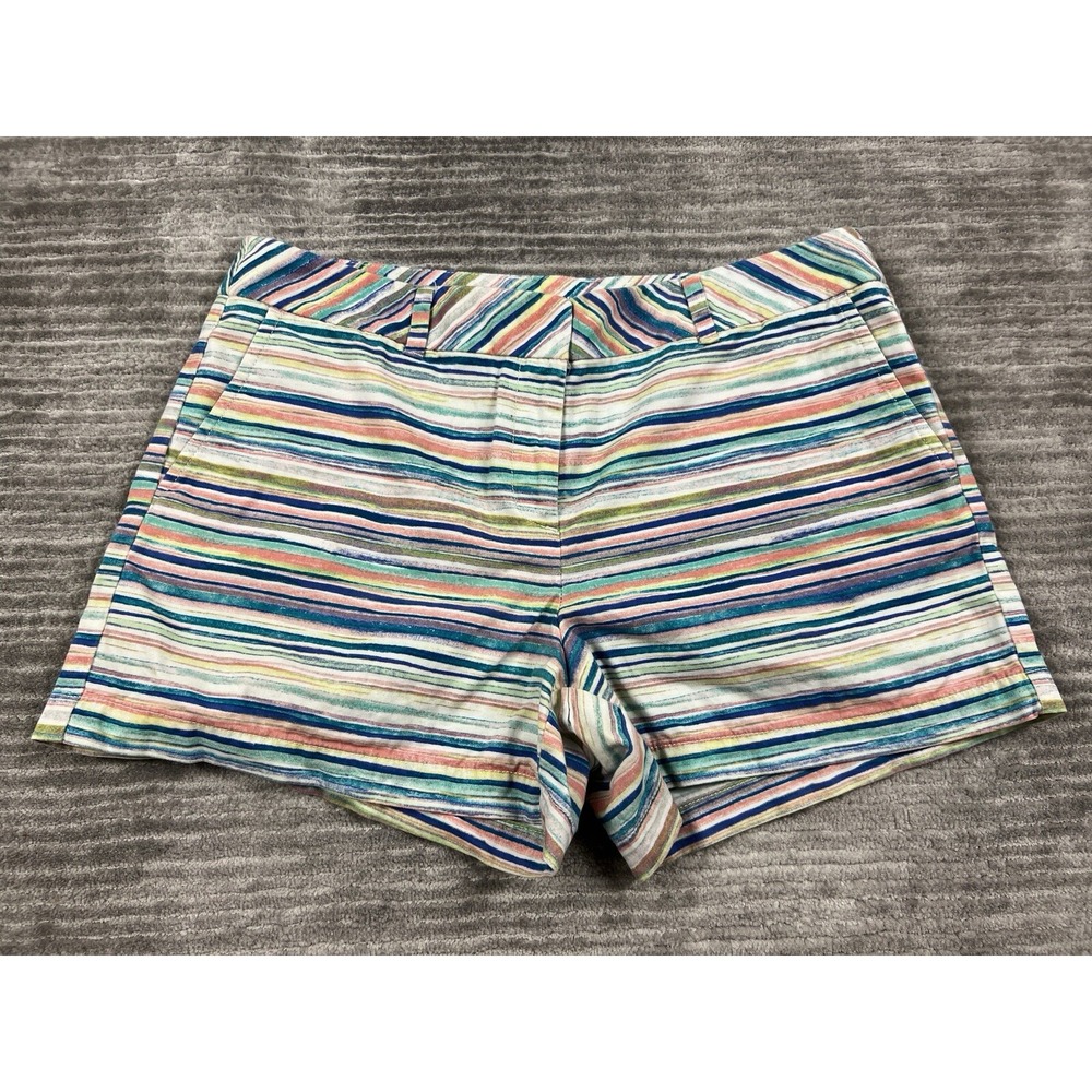 Loft Shorts Womens 10 Multicolor Striped Original 100% Cotton Casual